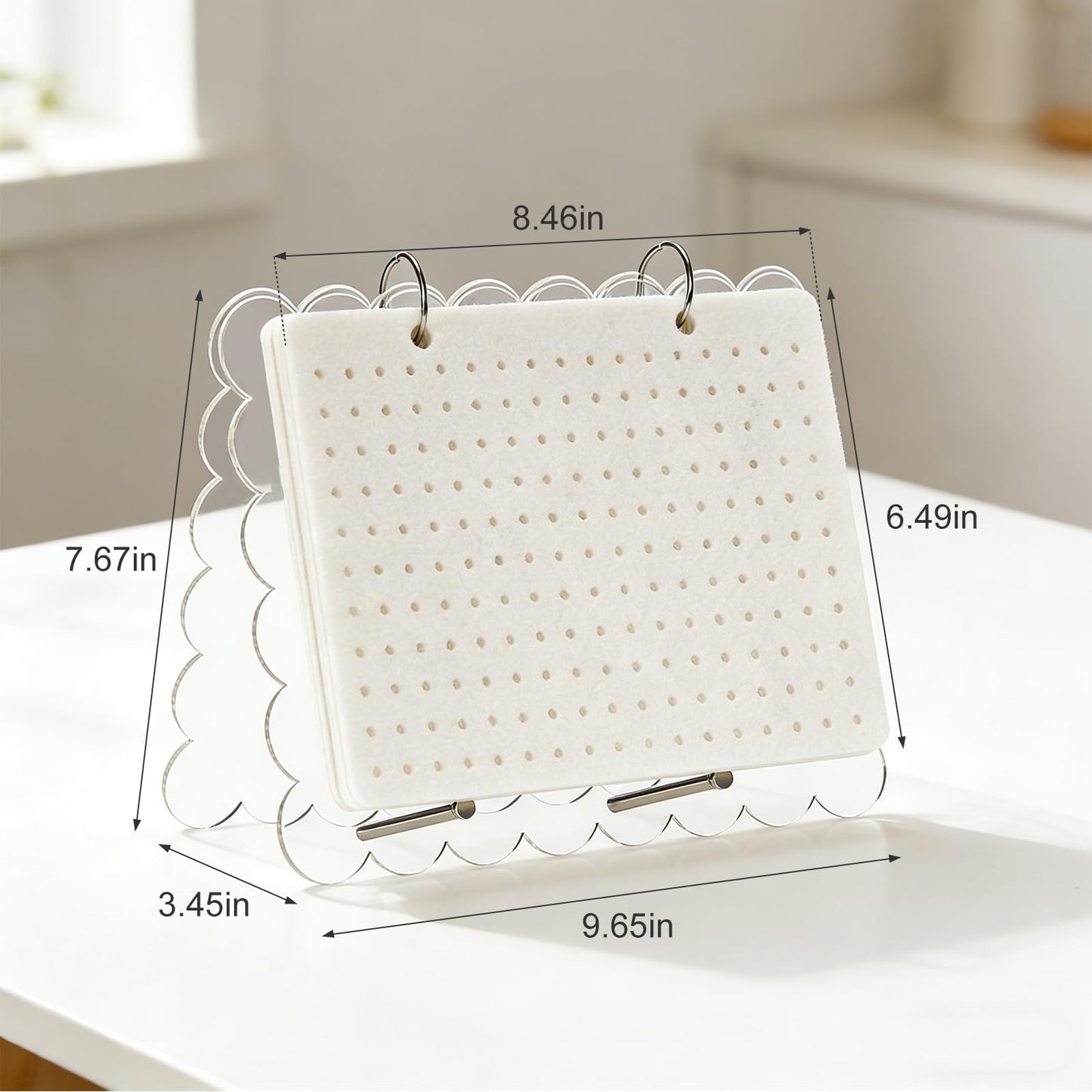 Beautiful Pin Display Organizers,Acrylic Scalloped Cover Brooch Pin Holder with 6 Pages,Pin Collection Storage Calendar,Enamel Pin Display Pages for Store 180+ Pins