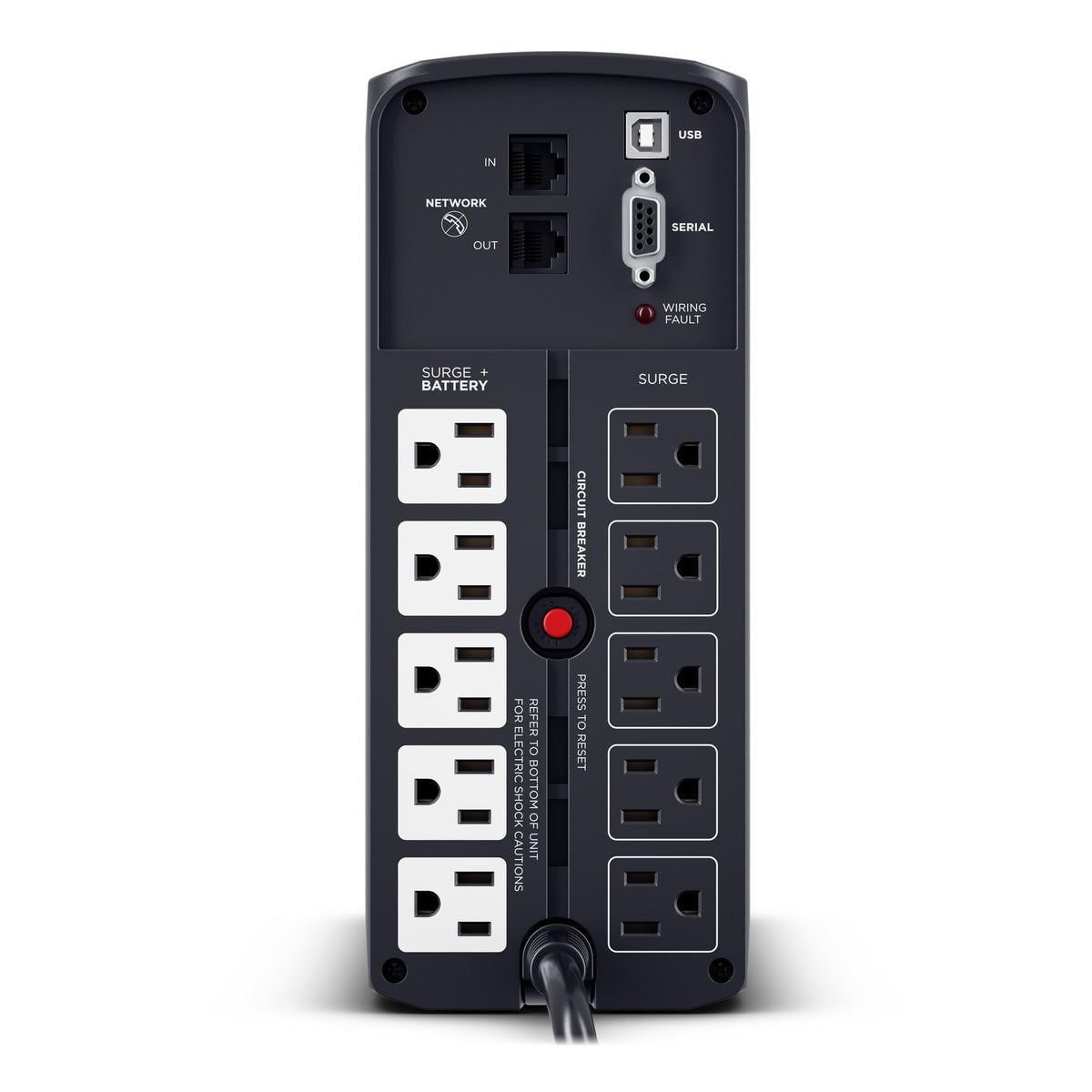 CyberPower CP1000PFCLCD PFC Sinewave UPS Battery Backup and Surge Protector, 1000VA/600W, 10 Outlets, AVR, Mini-Tower, UL Certified