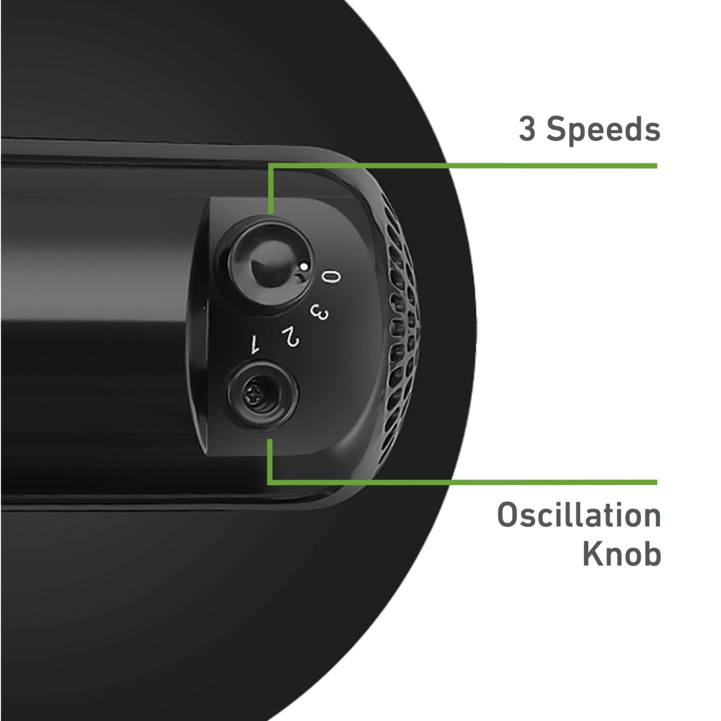 Holmes 12 Inch Oscillating Table Fan 3 Speeds 75 Degree Wide Angle Oscillation Adjustable 15 Degree Tilt Quiet Operation Home Office Bedroom Kitchen Black