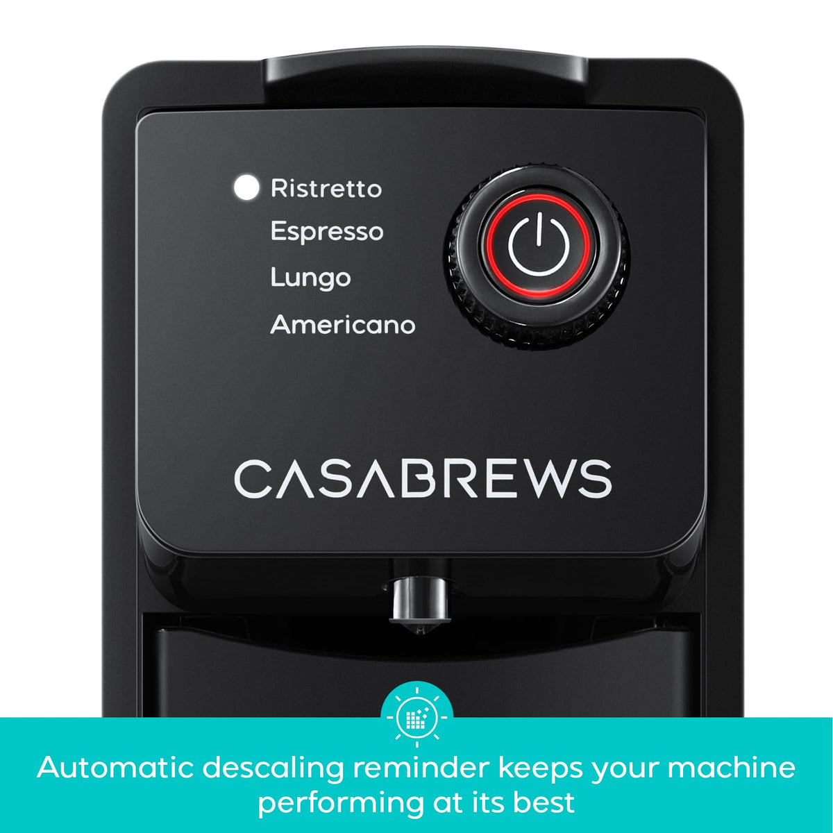 CASABREWS CM7036E Espresso Machine for Nespresso Original Pods, 20 Bar Compact Capsule Coffee Machine with 21 oz Removable Water Tank and 4 Brewing Modes, Mini Espresso Maker for Home or Office, Black