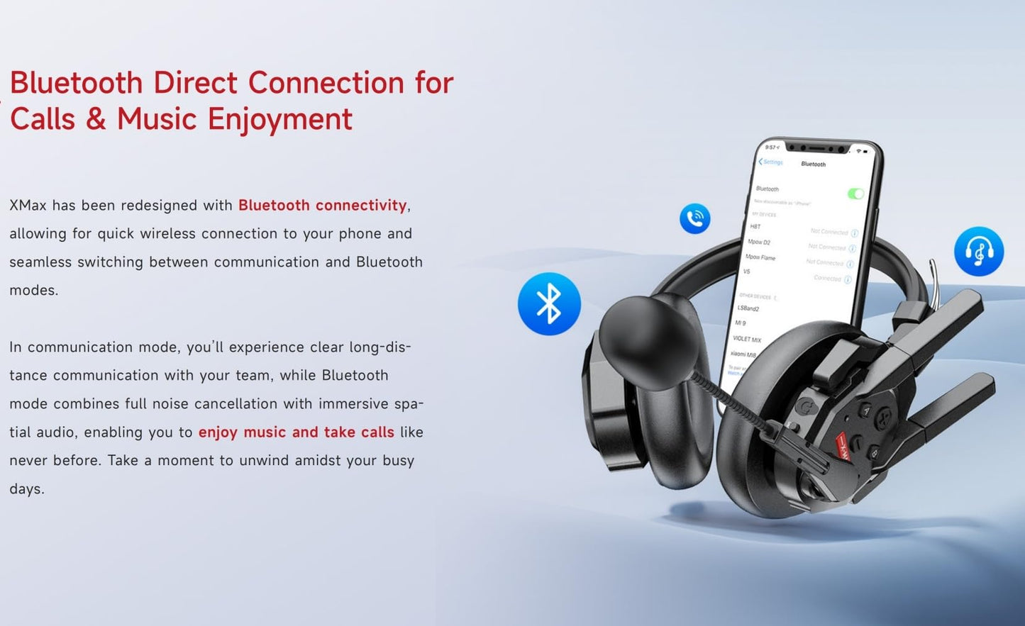 SYNCO XTALK XMax2 Wireless Intercom Headset System 2.4GHz 1640 feet 500 Meters Dual-Ear Team Communication Headset for Live Show Stage Performance Movie Shoot