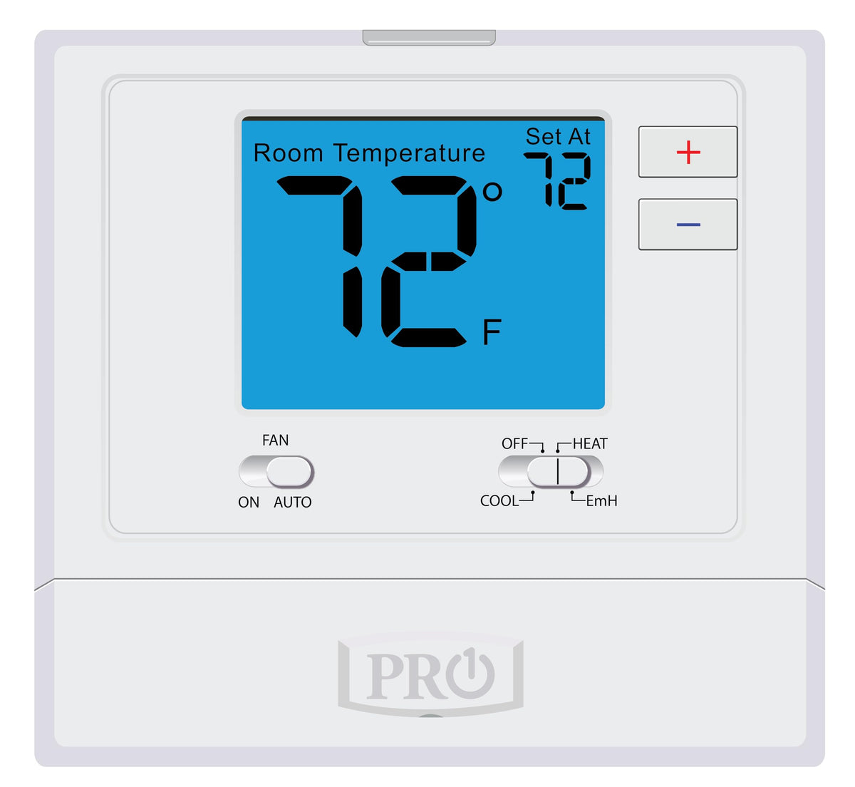 PRO1 T721 Non-Programmable Wall Thermostat, 2H/1C Heat Pump or 1H/1C Conventional System, Digital Home Thermostat