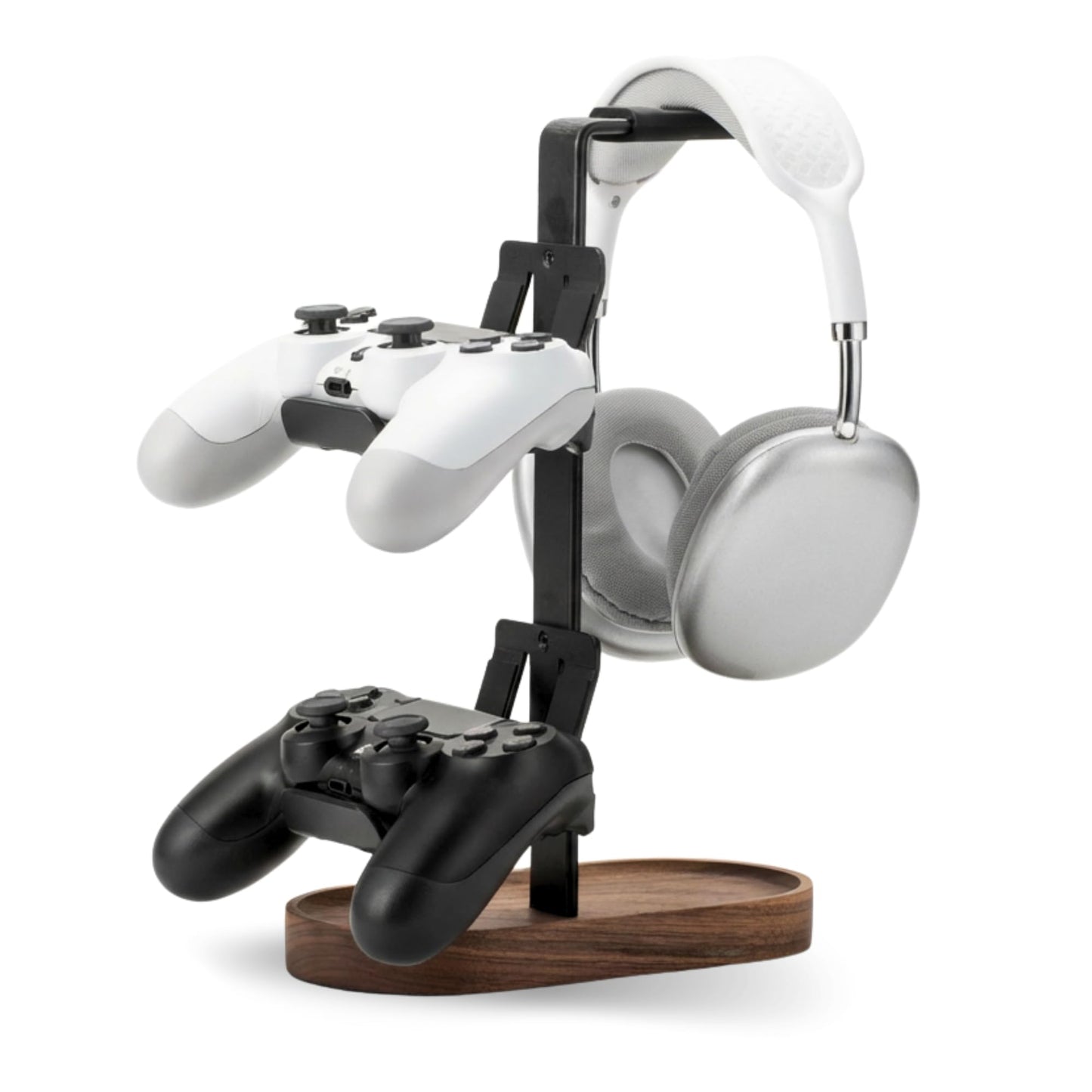 muso wood 2-in-1 Gaming Controller Stand, Headphone Holder, Desktop Headset Stand for Game Controllers and PC Earphone Accessories