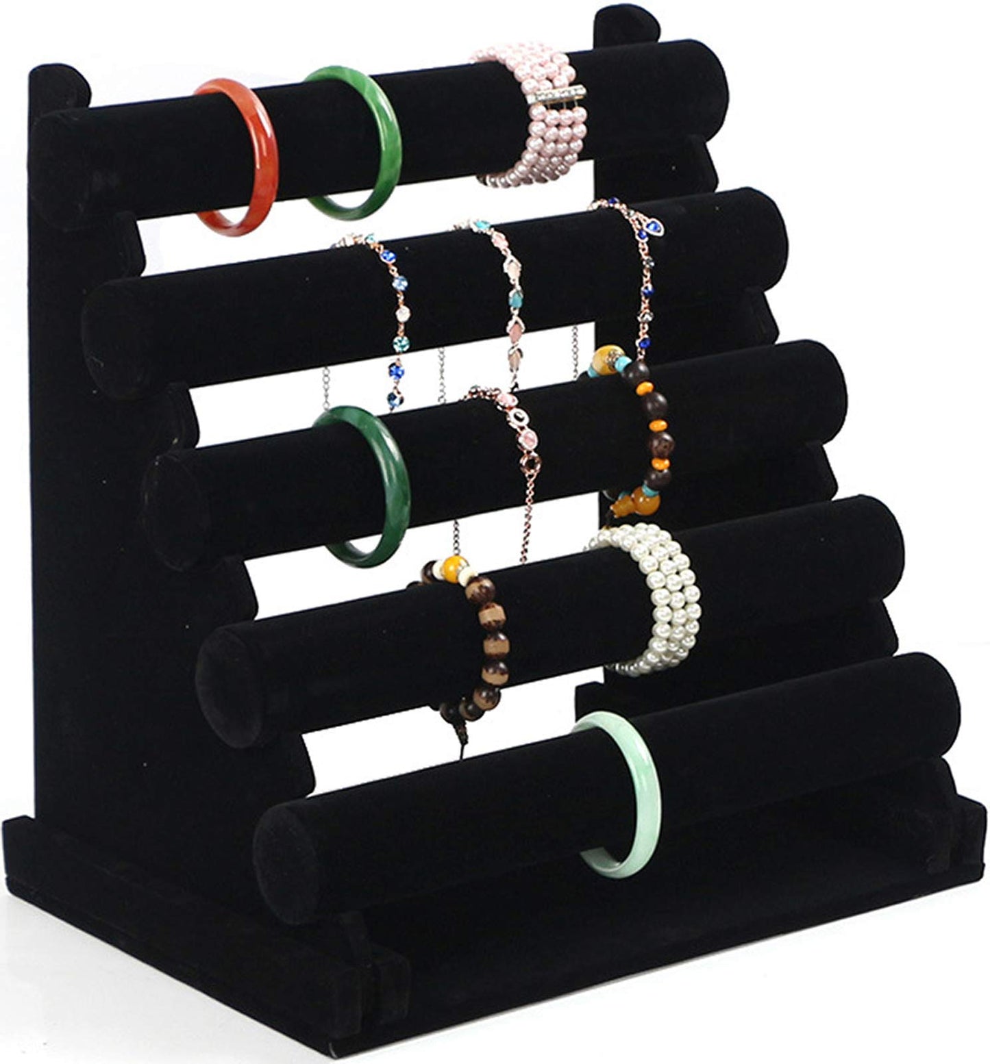 ChezMax 5 Tier Removable Jewelry Stand Bracelet, Necklace, and Watch Holder Display Rack