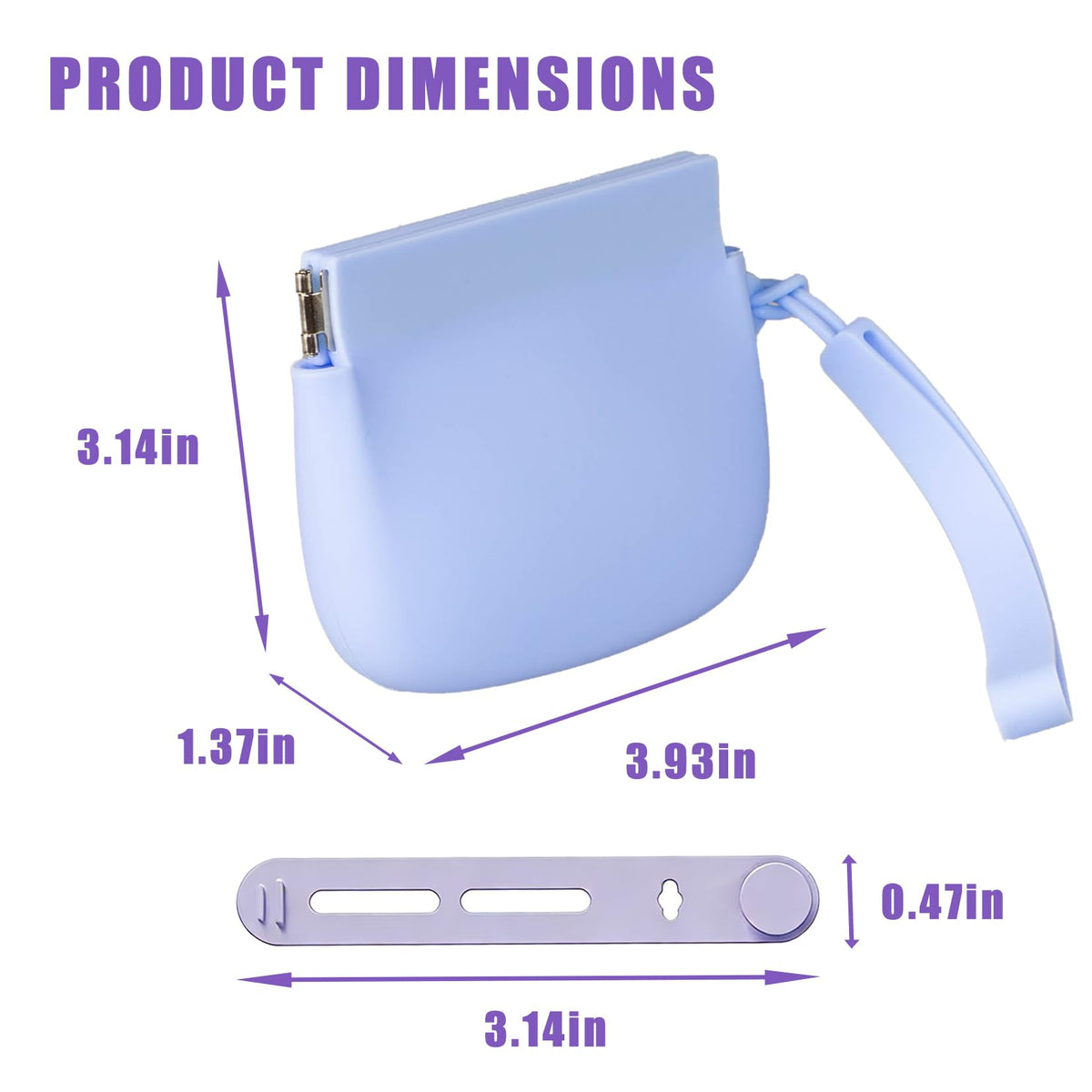 2-Pack Silicone Earbud Case, Pop-Open Cable Organizer for Headphones Charging Cords, Multi-Functional Travel Storage Pouch for Small Electronics & Accessories (Blue + Purple)