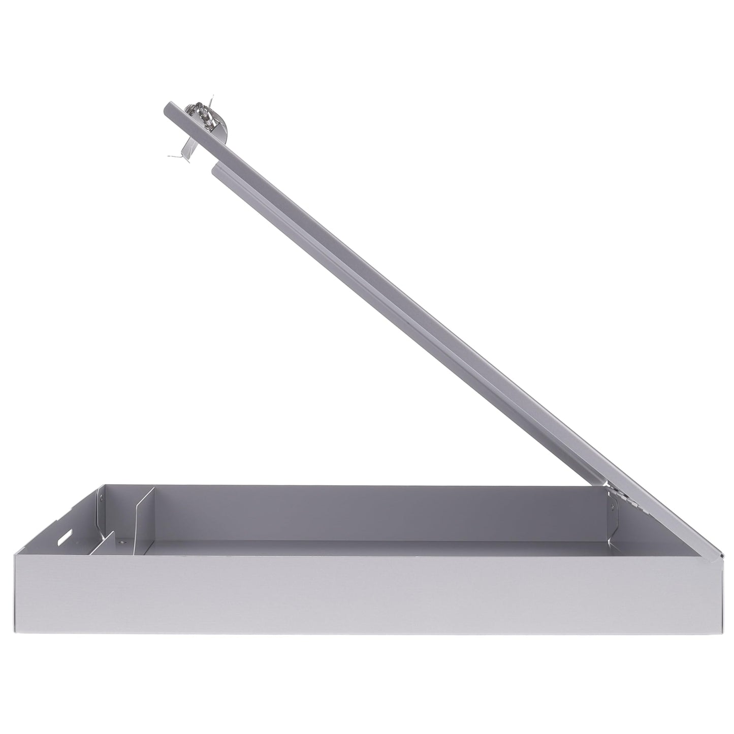 Saunders Metal Clipboard with Storage, Silver Single Layer Nursing Clipboard Folio, Letter Size Paper Organizer, Steel Clip with Self Locking Latch, Form Holder for Office, School & Work - Made in USA