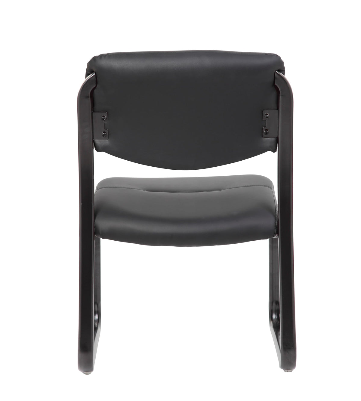 Boss Office Products B9539 Leather Sled Base Side Chair in Black, 250