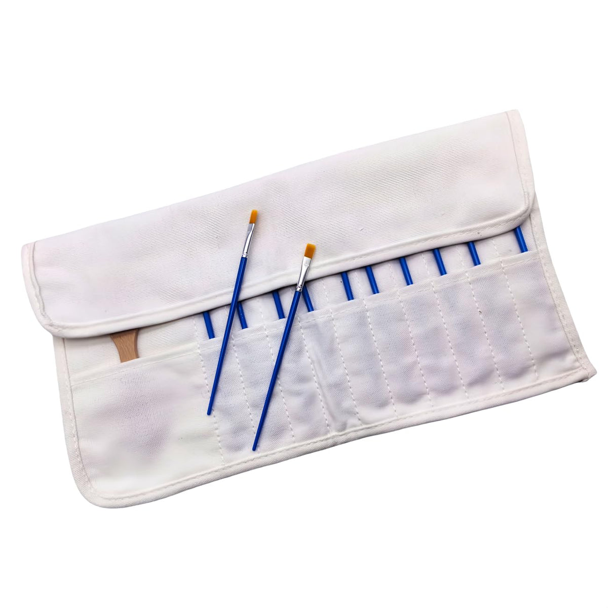 Funny live Paint Brush Holder Art Supplies, Artist Brush Holder & Storage Organizer Roll-Up Case Bag, Protect Acrylic Oil Watercolor Paintbrushes (White 22 Slot Pockets)