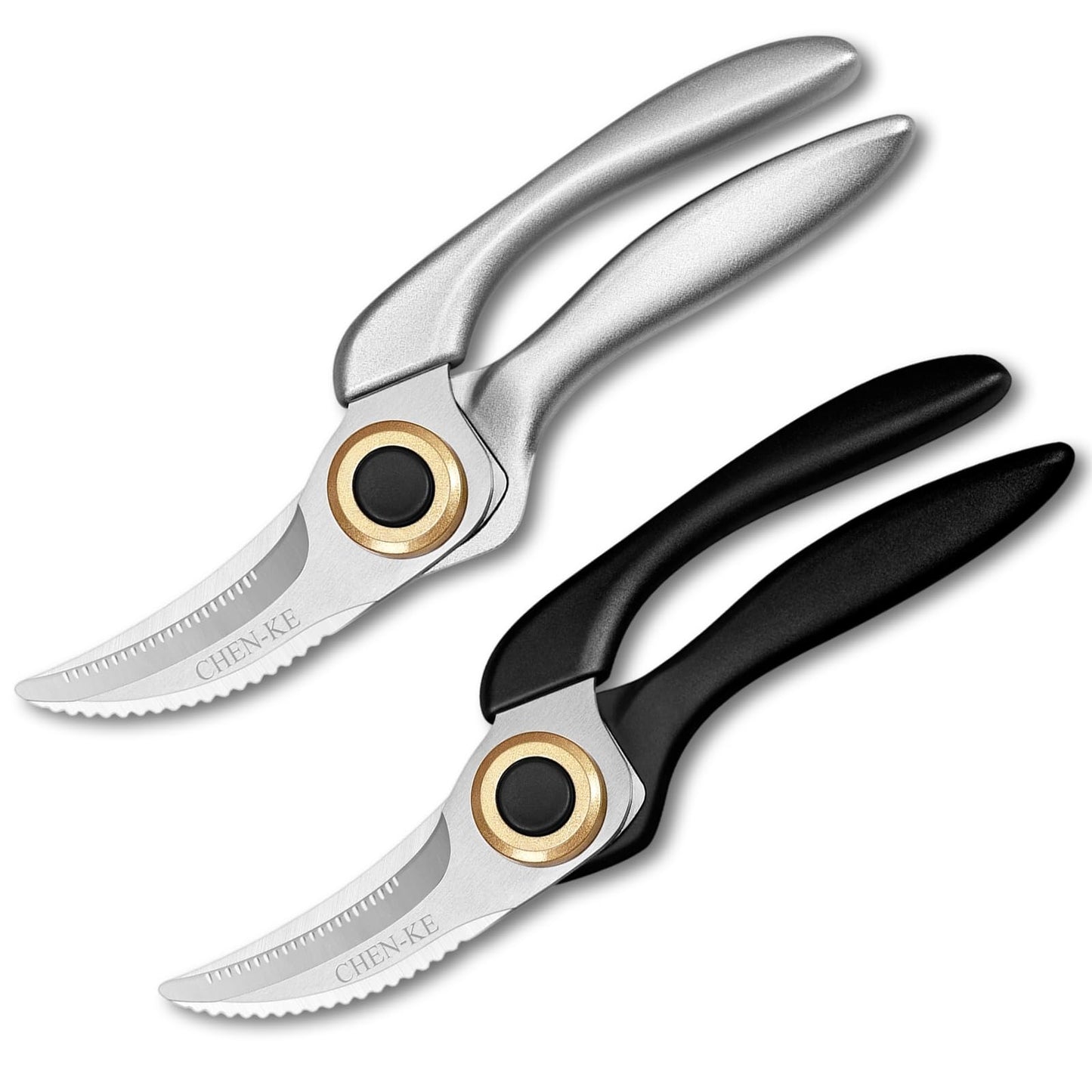 Multifunctional, Heavy-Duty, Large Kitchen Scissors with Non-Slip Handle and Auto Unlock Feature – Ideal for Cutting Meat, Poultry, Roasts, Turkey, and Fish – Essential Everyday Kitchen Tool.