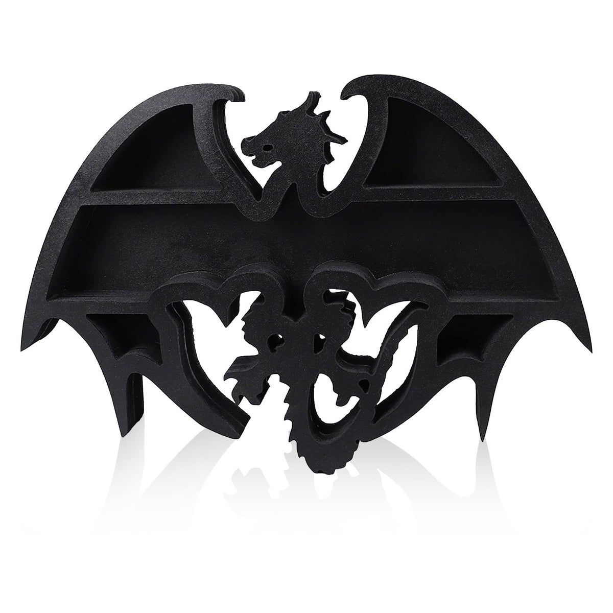 Jwthee Crystal Display Shelf, Wooden Floating Shelf Dragon Shape Design Display Shelfs Floating Wall Shelves Crystal Display Holder for Storing Crystals Stones and Essential Oils