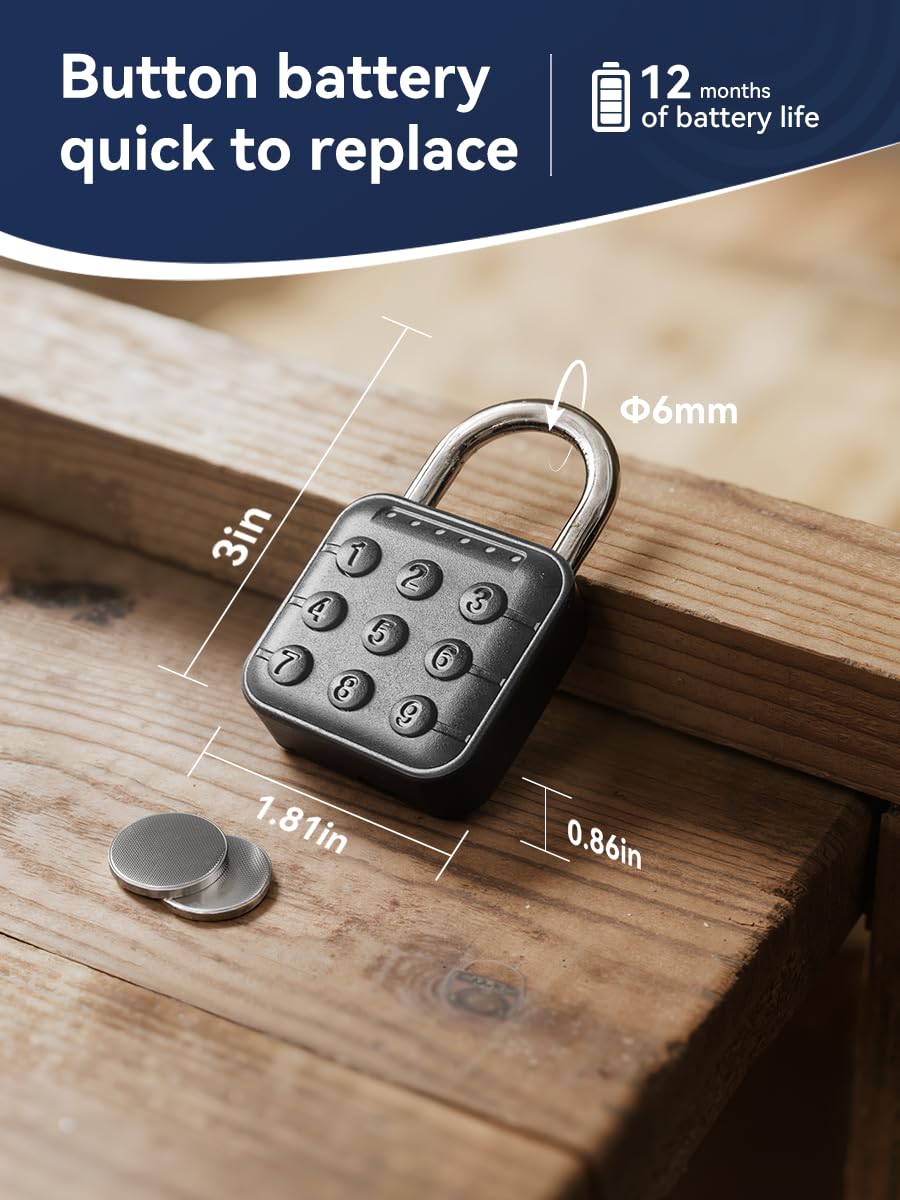 NexusLab Combination Lock for Locker, Locker Lock & Gym Lock with TUYA App: IP67 Rated, Corrosion-Resistant Zinc Alloy, Anti-Corrosion, for Gym/School/Travel, Privacy Safe, Supports (Tuya APP Contrl)