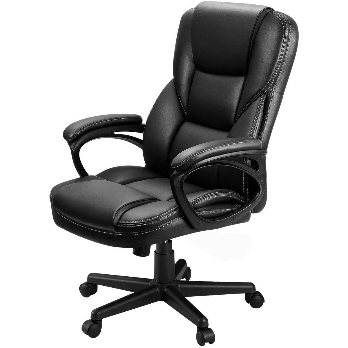 Furmax Office Executive Chair High Back Adjustable Managerial Home Desk Chair, Swivel Computer PU Leather Chair with Lumbar Support