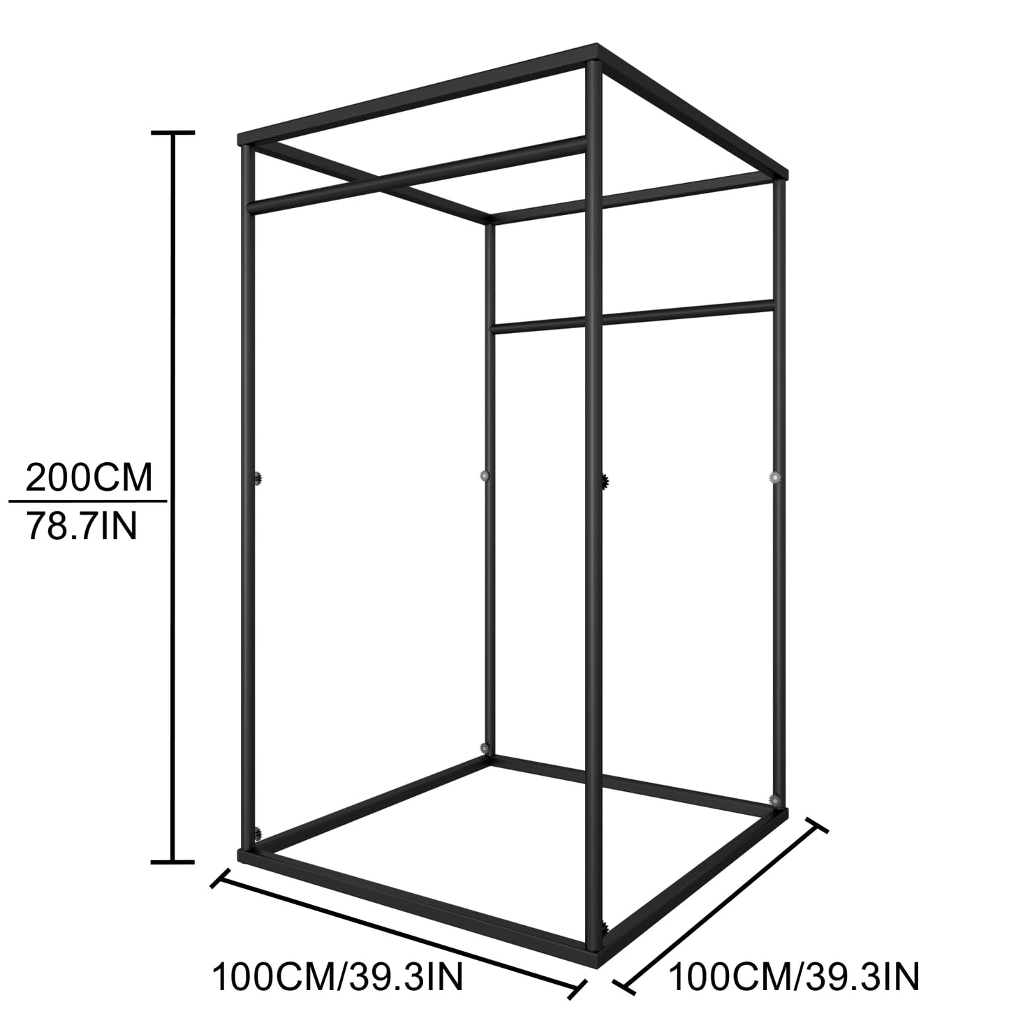 Madamera Clothing Store Fitting Room, Movable Square Changing Room, DIY Temporary Locker Room with Shading Curtain and Hook Up, Privacy Screen Partition for Office Outdoor Activity and The Mall