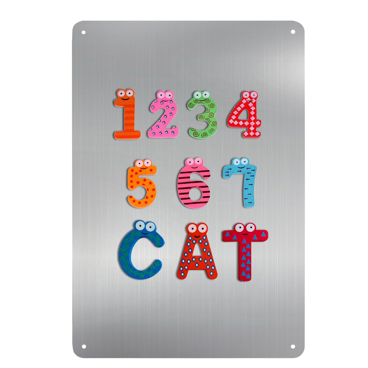 Bekith 2 Pack Stainless Steel Magnetic Board, 17.1" x 11.8" Magnet Bulletin Board to Display Magnetic Letters Numbers, Notes, Poetry, Photos, Spice Jars, Suitable for Wall, Refrigerator, Cabinet