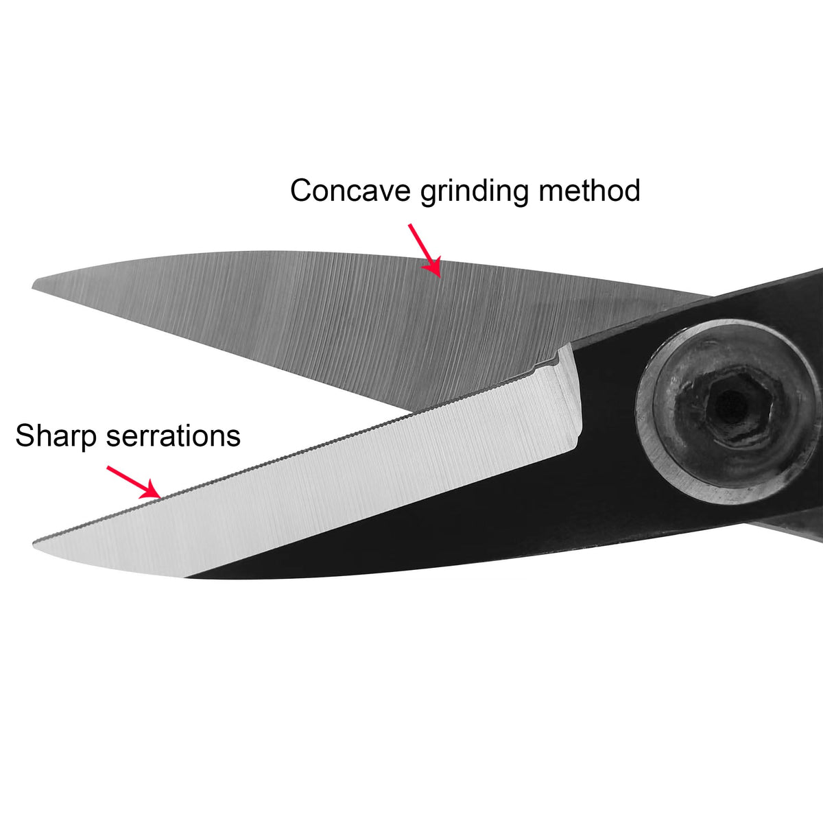 Sharp Leather Scissors - All Purpose, Professional Fabric Scissors with Micro Serrate Blade, Large Handle, Ideal for Sewing and Cutting