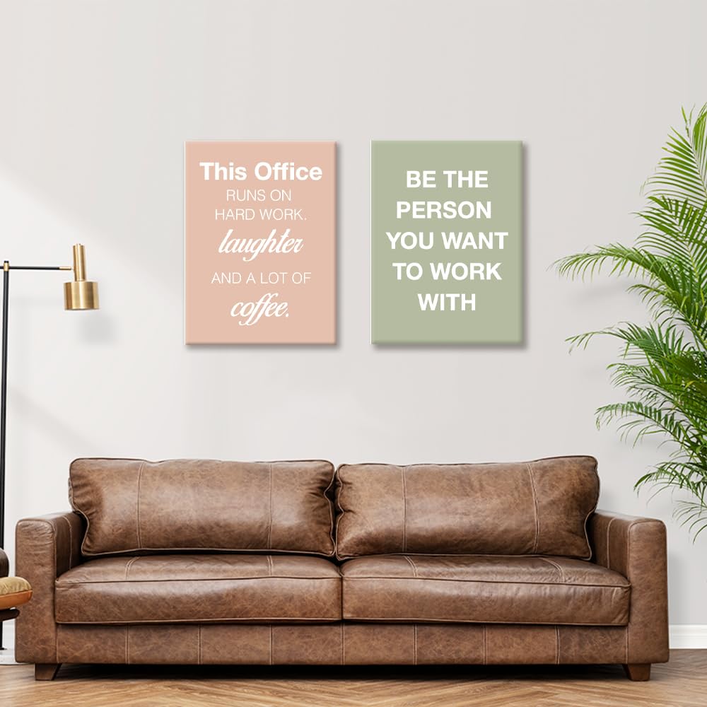YEOION Office Wall Decor,Teamwork Wall Art for Office,Motivational Workplace Canvas Wall Art Set of 6