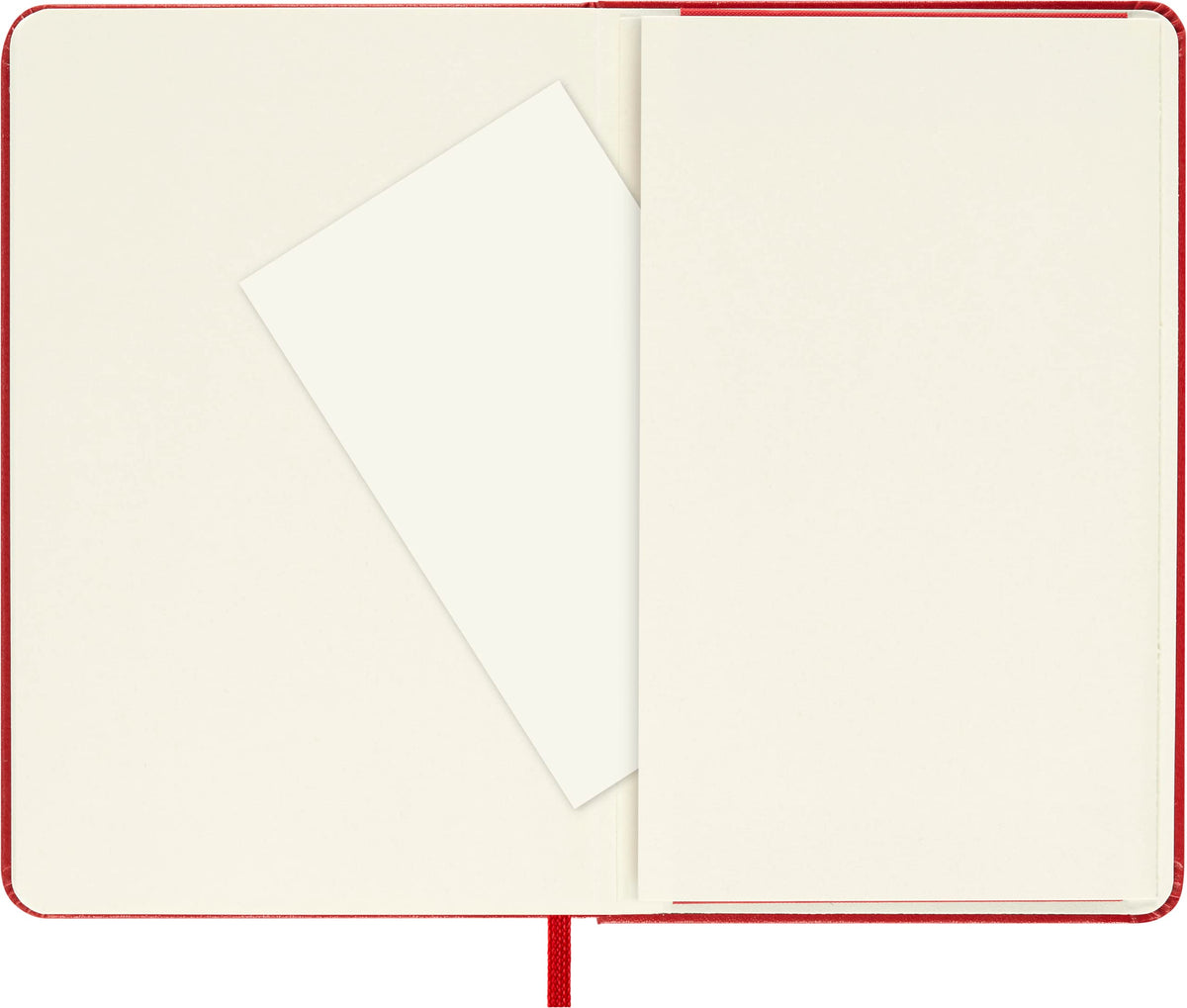 Moleskine Classic Notebook, Hard Cover, Pocket (3.5" x 5.5") Plain/Blank, Scarlet Red, 192 Pages