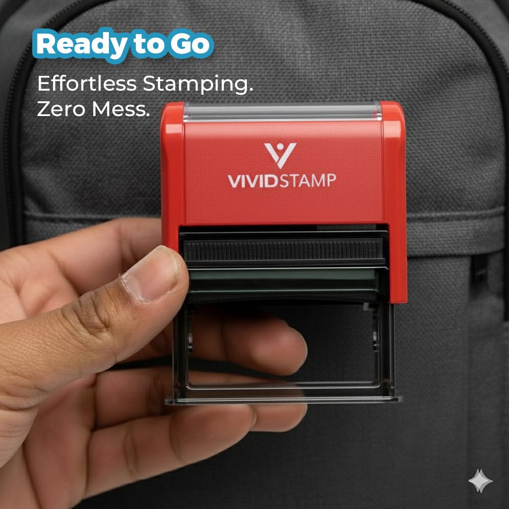 DO NOT Pay Charged to Credit Card Self Inking Rubber Stamp (Red Ink) - Large