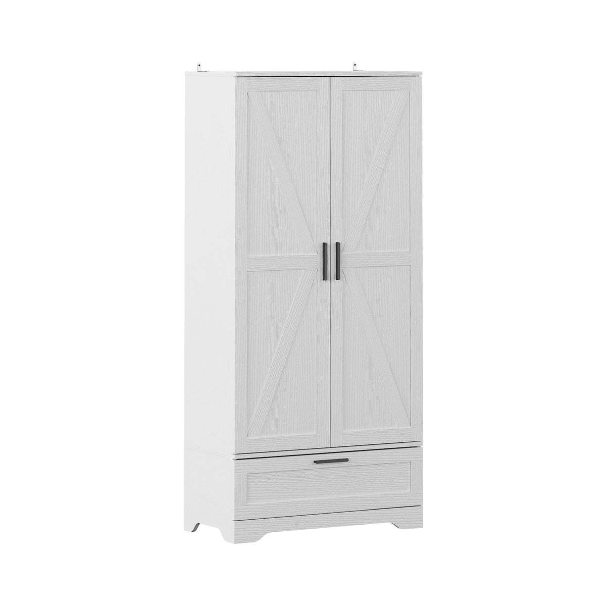 Kitchen Pantry Cabinet, Collection Food Free Standing Tall Wooden Storage Cabinet with Adjustable Shelves & 1 Large Drawer, Versatile Storage for Kitchen Dining Room, Utility Rooms (White)