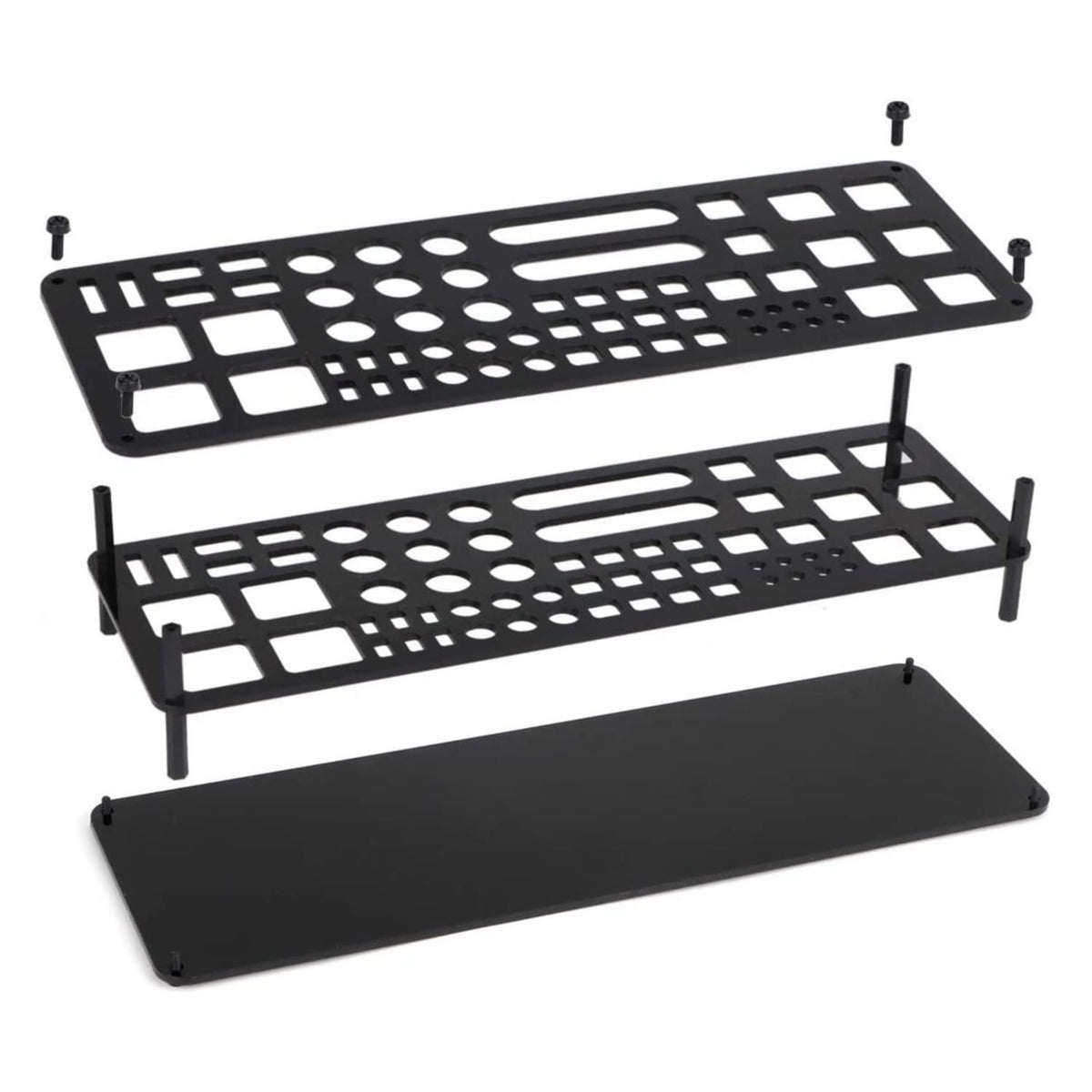 JOYABEST 63 Holes Screwdriver Storage Rack, Organizers, Portable Tool Box, Workshop Tools Tray, Tweezer Brushes Pens