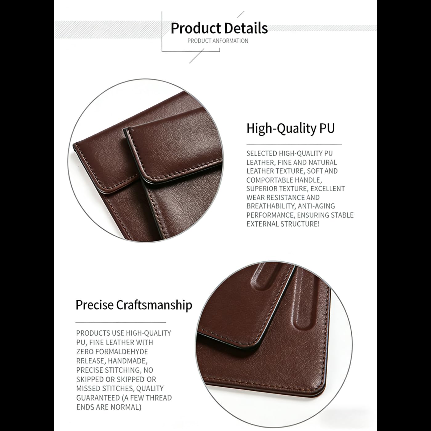 A4 PU Leather Clipboard, 2-Pack with Magnetic Clip, Pen Holder & Ultra-Smooth Surface | Professional Writing Board for Office Meetings, Restaurant Menu, Hotel Service (Brown)