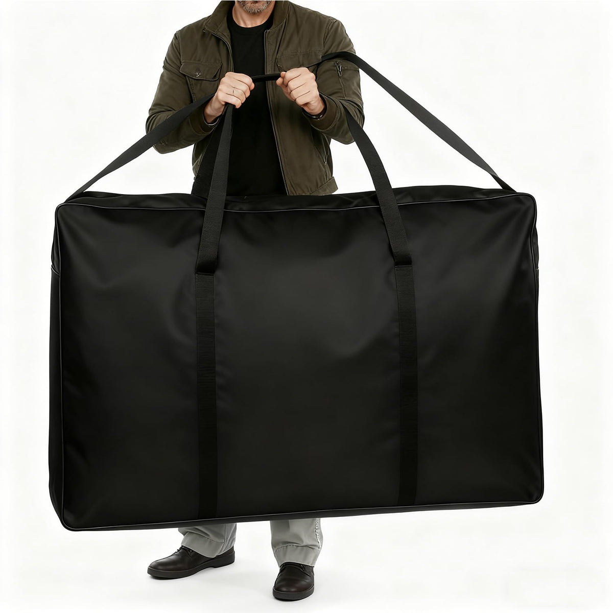 ISXACFF 3+1 Panel Trade Show Presentation Board 70.8“ x 35.4” Trifold Poster Board Folding 3 Panel Exhibition Display Boards Double Sided Tabletop Display with Storage Bag Hook & Loop-Receptive Fabric