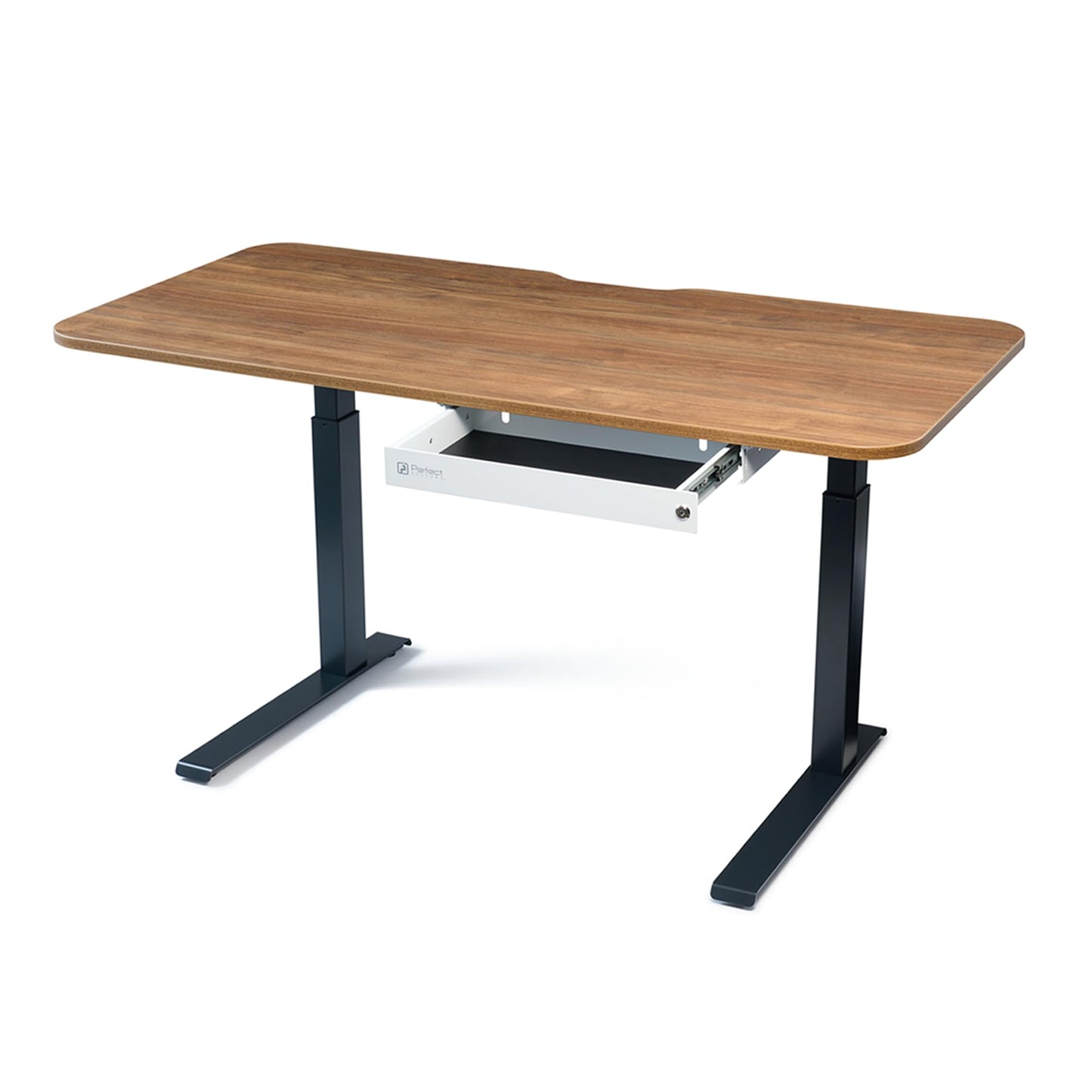 PERFECT POSTURE Max Under Desk Storage Drawer – Large Desk Drawer with Lock for Regular & Sit-Stand Standing Desks, White (19.3" x 10")