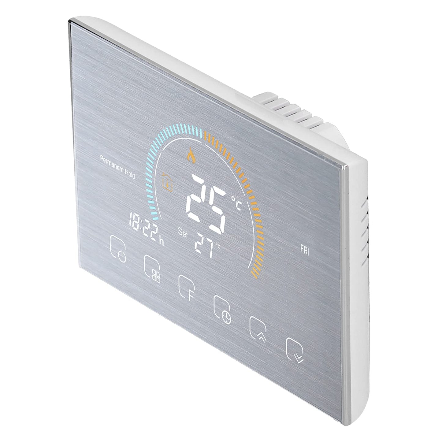 Home Thermostat, 4.8In Large Color Backlight Smart Thermostat for Office for Villa