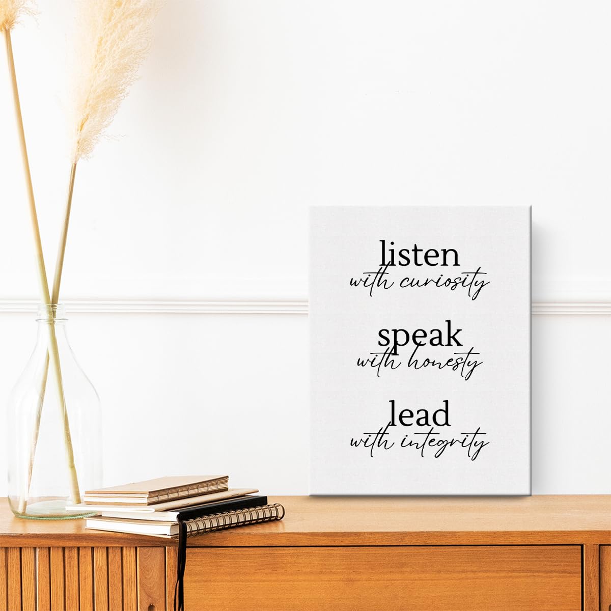 Inspirational Canvas Wall Art Framed HR Office Decor Paintings Canvas Prints Motivational Poster for Home Office Living Room Bedroom Kitchen Cafe Restaurant Garage Wall Decor Artwork Decorative