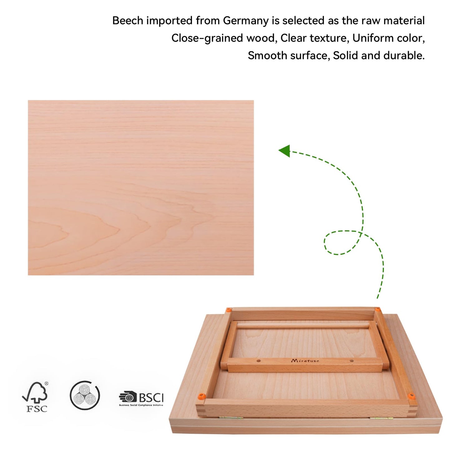 Tabletop Easel A3 Painting Easel with Smooth Surface, Adjustable Angle Art Easel for Artists, Children, Beginners & Student