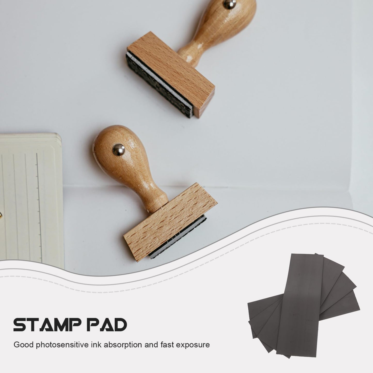 HOODANCOS Photosensitive Seal Pad 13.18X4.52 Inch High Absorption Stamp Making Mat for Professional DIY Rubber Stamps and Craft Projects