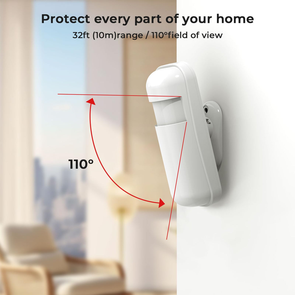 PGST Home Security Systems for House, Wireless Home Security Alarm System, Door/Window Sensor Motion Sensors with App Alert, WiFi+GSM 4G Home Alarm System No Subscription（103-C）