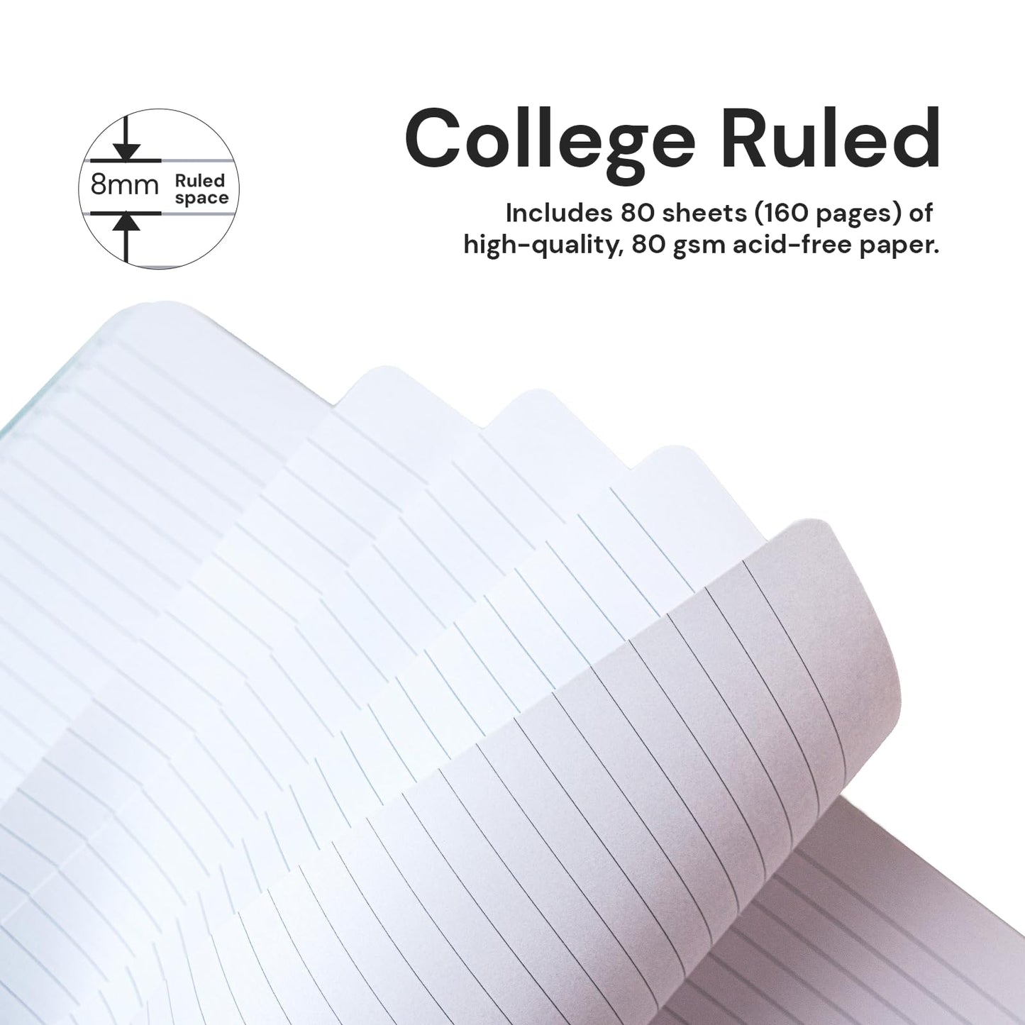 ONAVIA A4 Lined Journal Notebooks 3 Pack, 8.5 x 11 College Ruled Journal Notebooks, 160 Pages, Lined Notebooks for Thick Paper, Large Notebook, Cornflower Blue