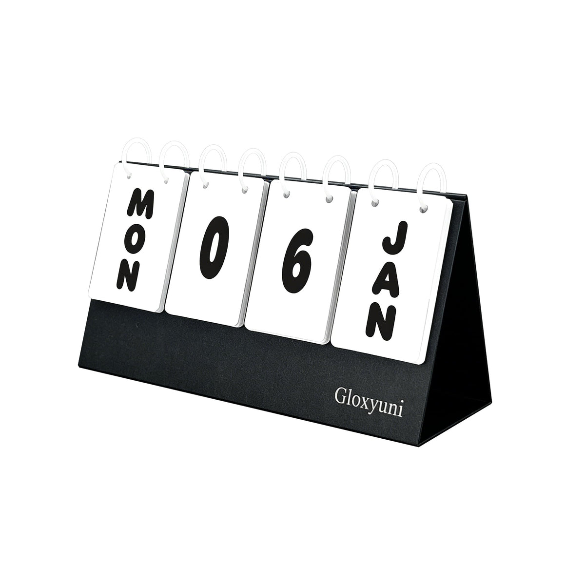 Paper vertical flip desk calendar, large-display desktop perpetual flip calendar, modern minimalist daily calendar with detachable plastic binder rings, suitable for home, office and classroom decoration, reusable year after year.