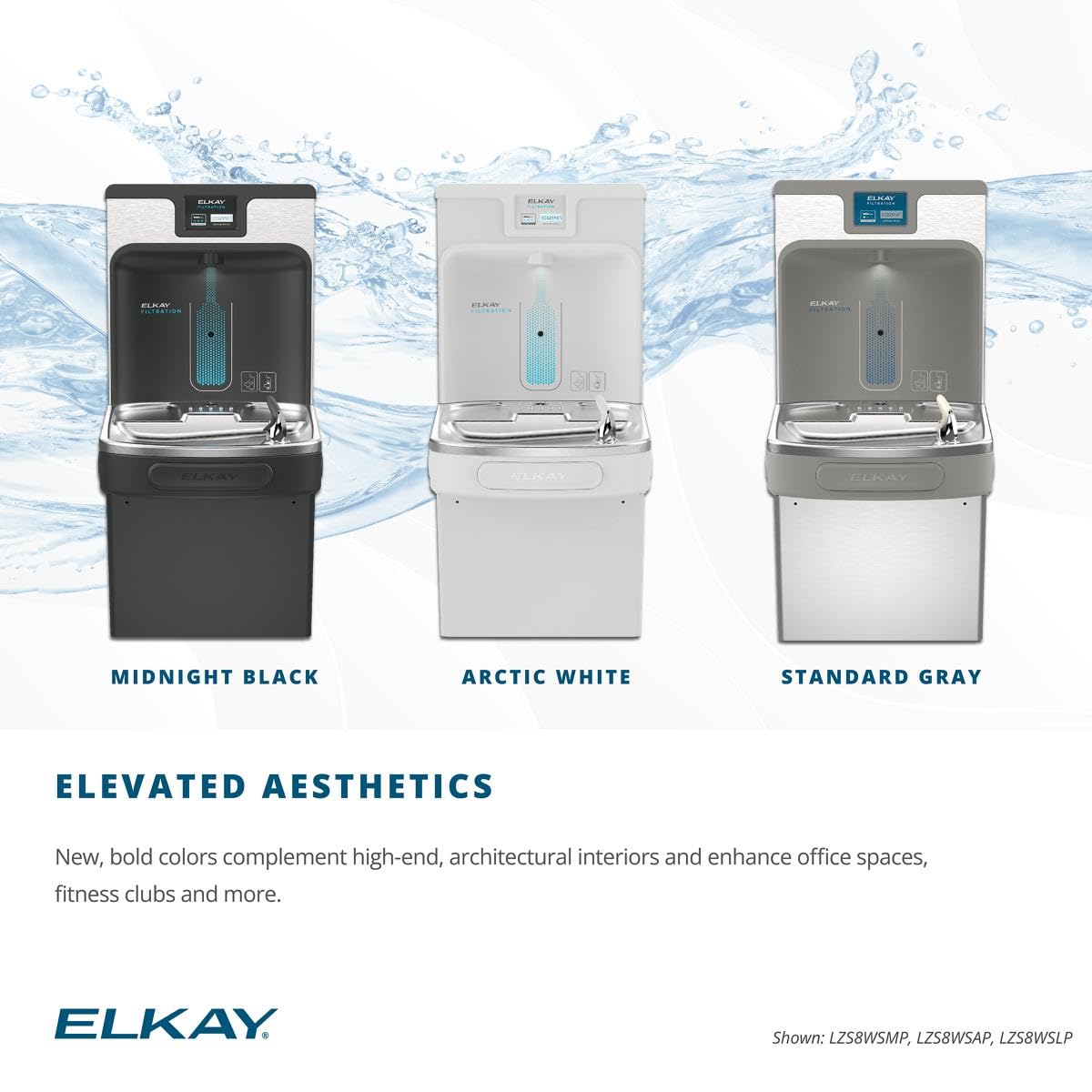 Elkay LZS8WSSP Enhanced Bottle Filler & Single ADA Cooler Refrigerated Stainless High Capacity Lead Drop Down Wrapper