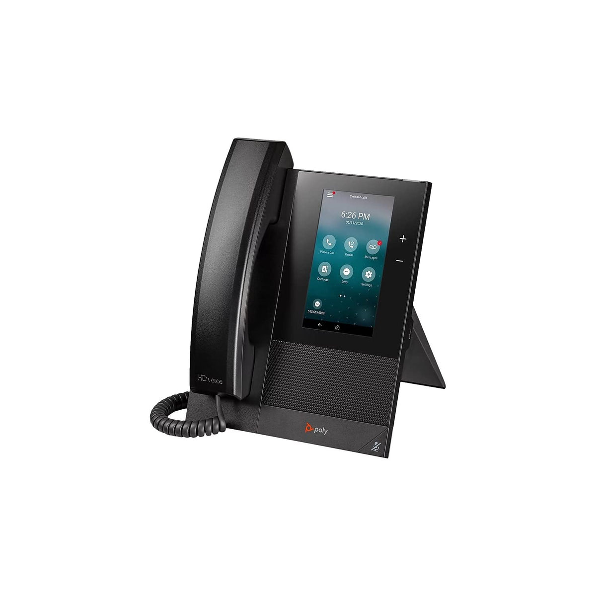 Poly CCX 400 Desktop Business Media Phone (Polycom) - with Handset - Open SIP - Power Over Ethernet (POE) - 5-Inch Color Touchscreen - Works with Zoom, Teams, & More