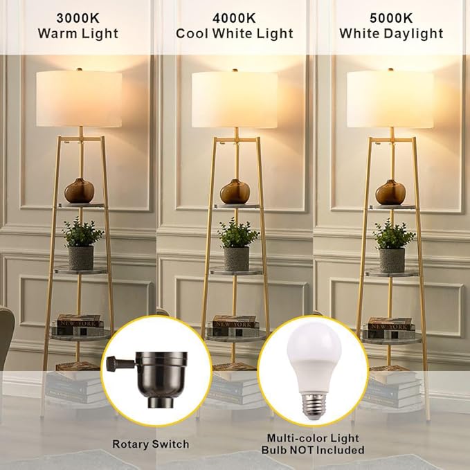 ROSEN GARDEN Floor Lamp, Standing Reading Light