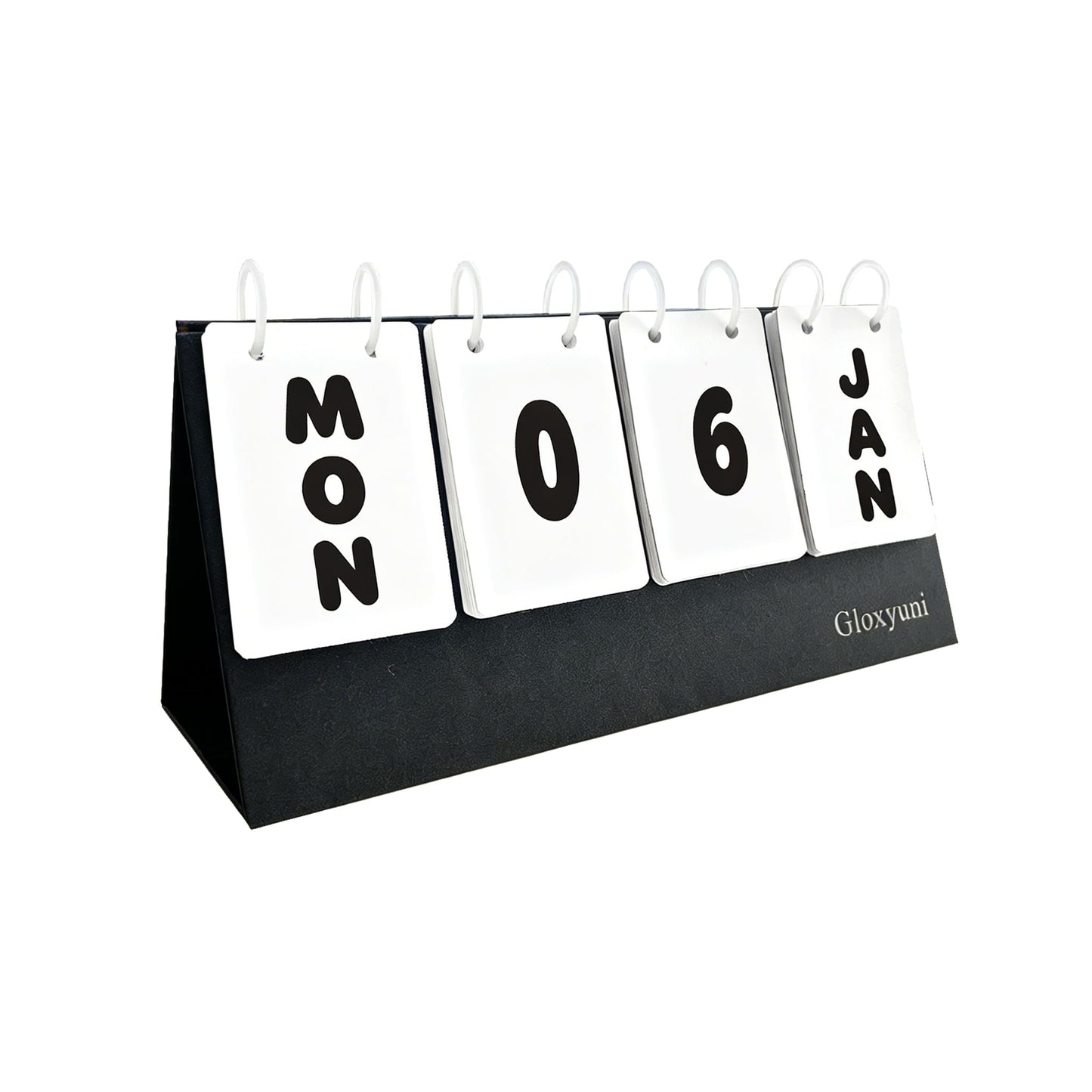 Paper vertical flip desk calendar, large-display desktop perpetual flip calendar, modern minimalist daily calendar with detachable plastic binder rings, suitable for home, office and classroom decoration, reusable year after year.