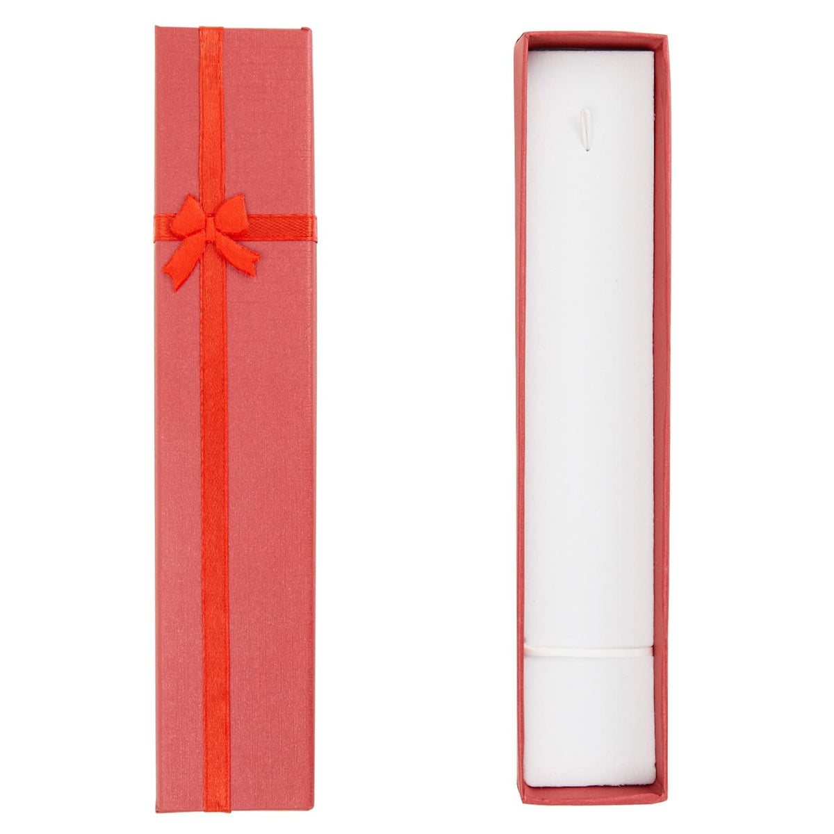 Juvale Necklace Boxes for Jewelry Gift - 24 Pack, 6 Colors, 7.9 x 1.6 In - Jewelry Gift Boxes with Foam Inserts & Ribbon Knot