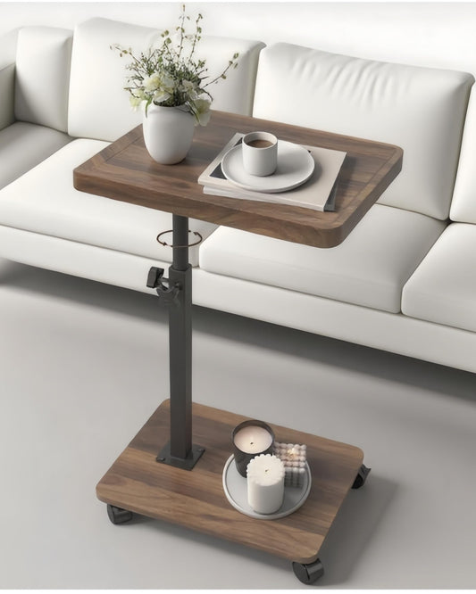 Xiyilike C Table Side Table End Table Adjustable Height，C Shaped End for Couch，Snack Tables,360°Swivel TV Tray Sofa Table， for Small Spaces，Side Tables Living Room and Bedroom for Sofa, Bed,Chair