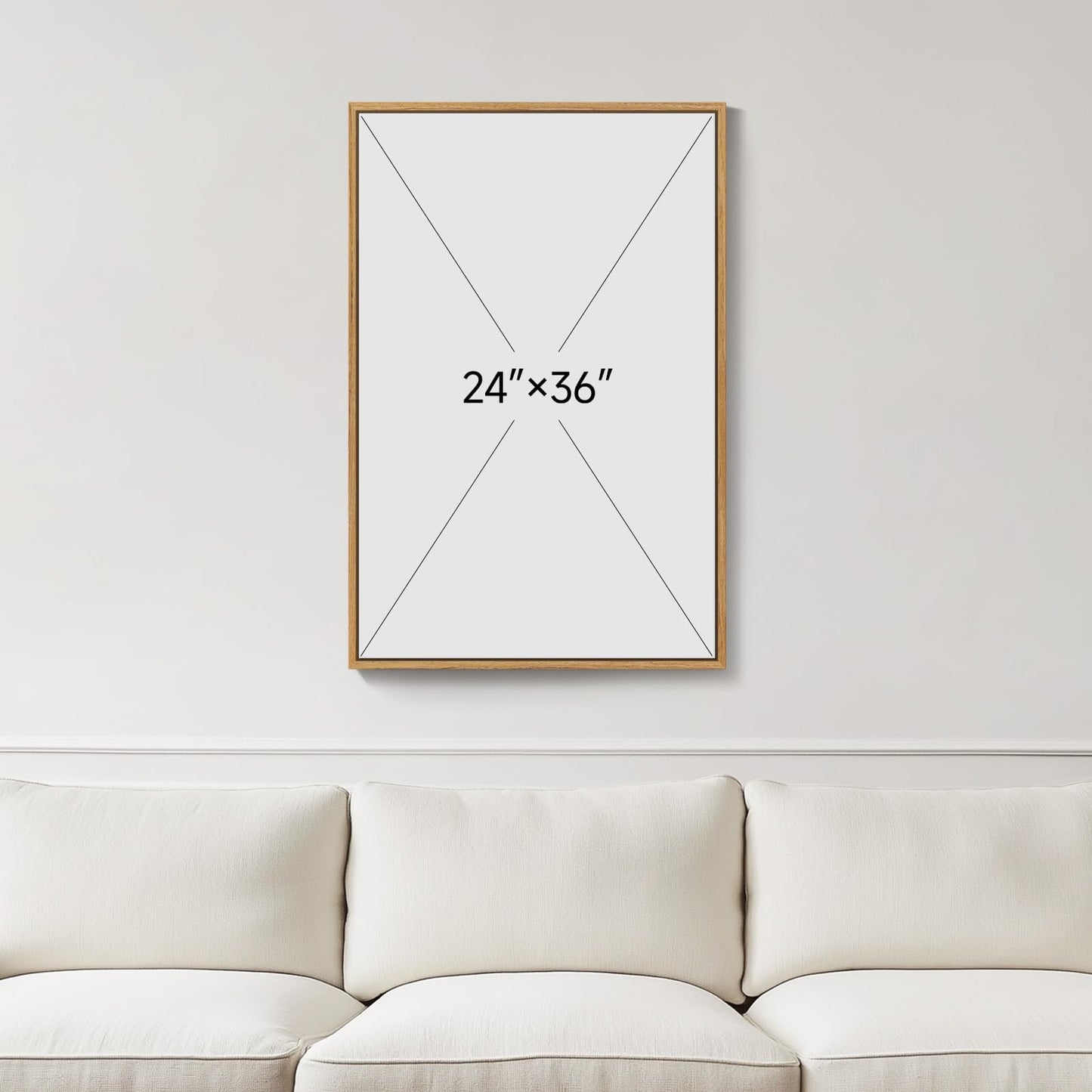 Framed Neutral Abstract Wall Art, Large Modern Canvas Prints Paintings Artwork for Walls, Minimalist Black and Beige Pictures for Living Room, Bedroom, Hallway, Home Office Wall Decor 24x36 In