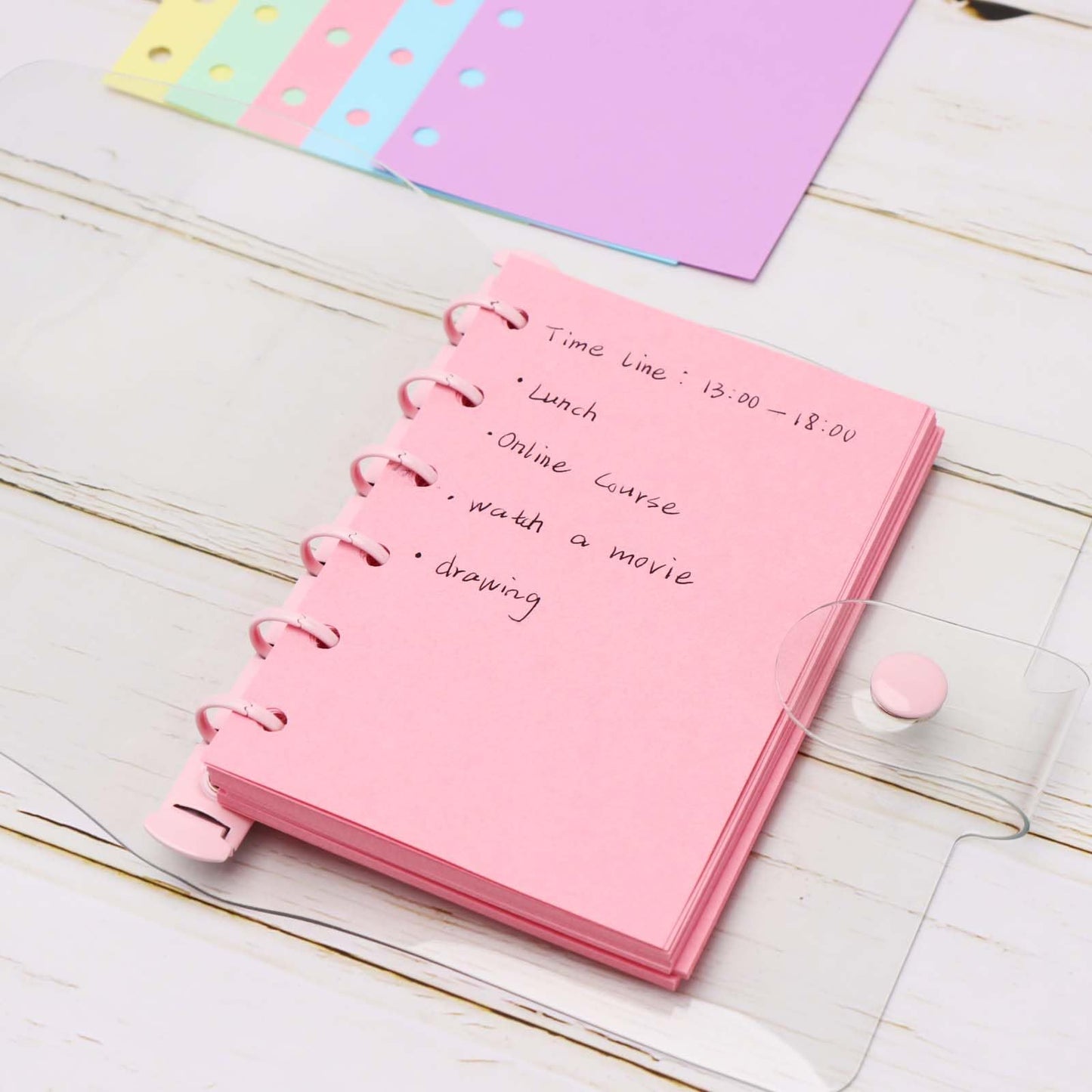 AxeWoodz A7 Colorful Refill Paper 250 Sheets Blank Loose Leaf Papers 5 Light Colors 6 Hole Notebook Refills 6 Ring Binder Filler Paper