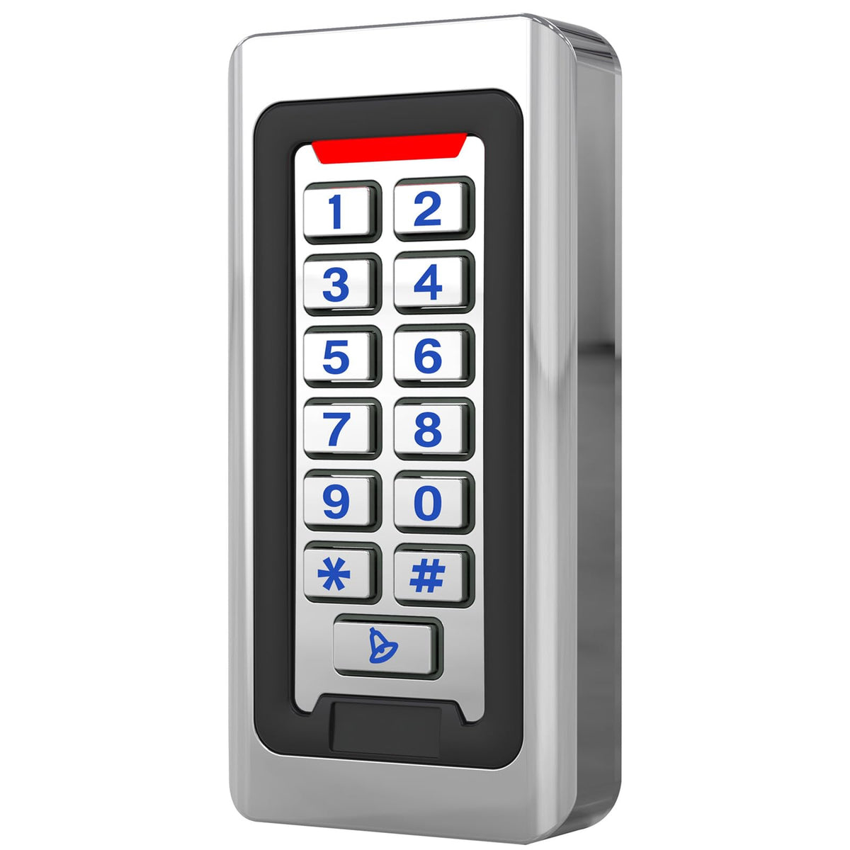 Door Access Control Keypad, Stainless Steel Outdoor IP68 Waterproof, 2000 Users, Wiegand 26-bit Input / Output, Tuya App Remote Control, RFID Card & PIN Code Entry, Doorbell Button