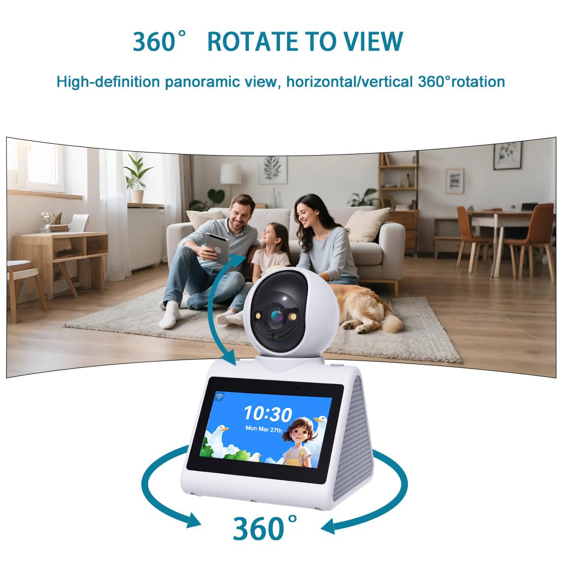 CIAJIE Two Way Video Camera,Dual-band 5G/2.4G Indoor Home Security Cameras,Baby Motion Pet Dog Camera with Phone App,Motion for Elderly/Nanny/Pet/Dog/Baby,Audio Calling Device Pan Til,Motion Detection