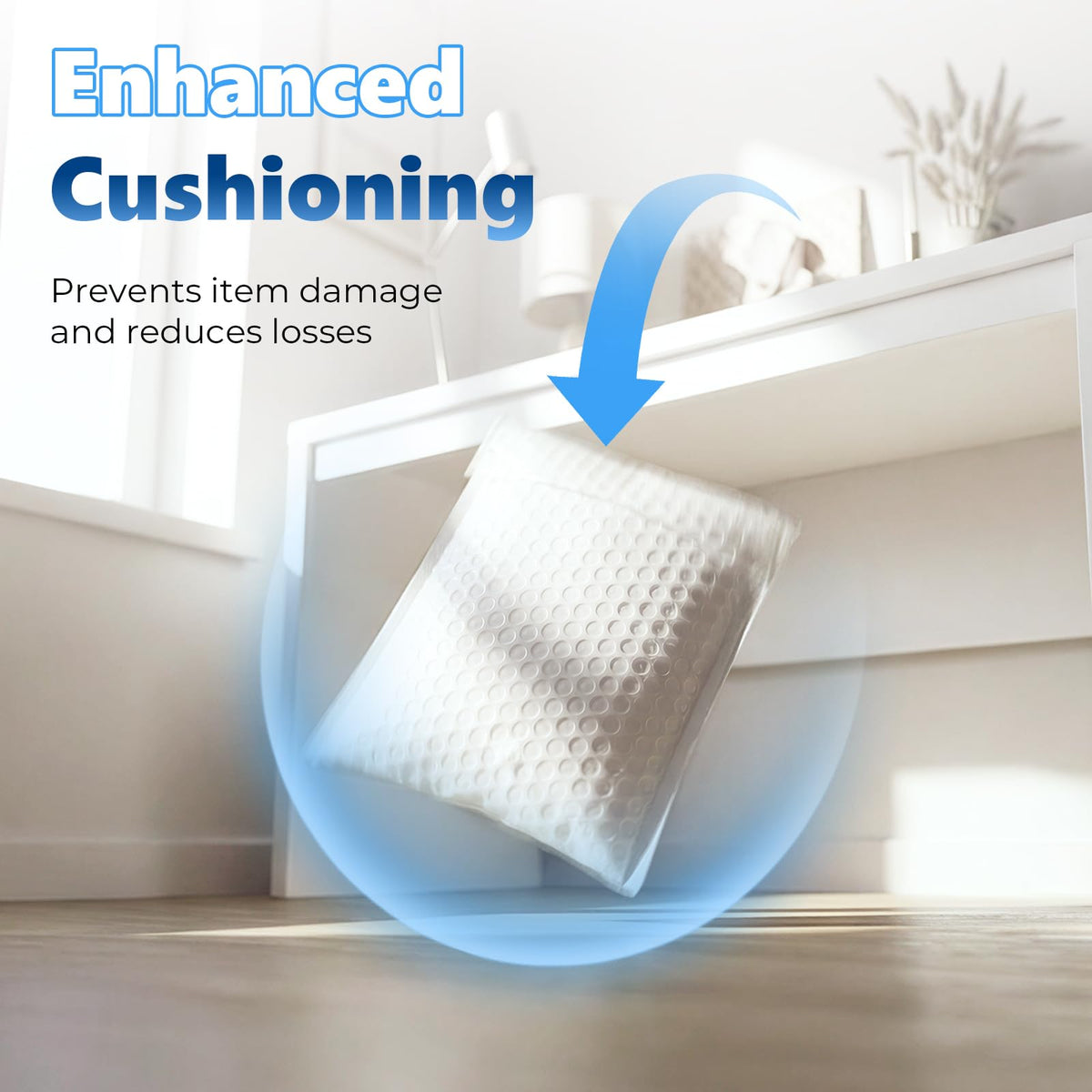 Metronic Bubble Mailers 6.57x10", Usable Size 6x9", 50 Pack, White Padded Envelopes, 50% Thicker 1/7" Bubble, Self Seal Waterproof Mailing Envelopes for CD,Jewelry & Small Business,#0