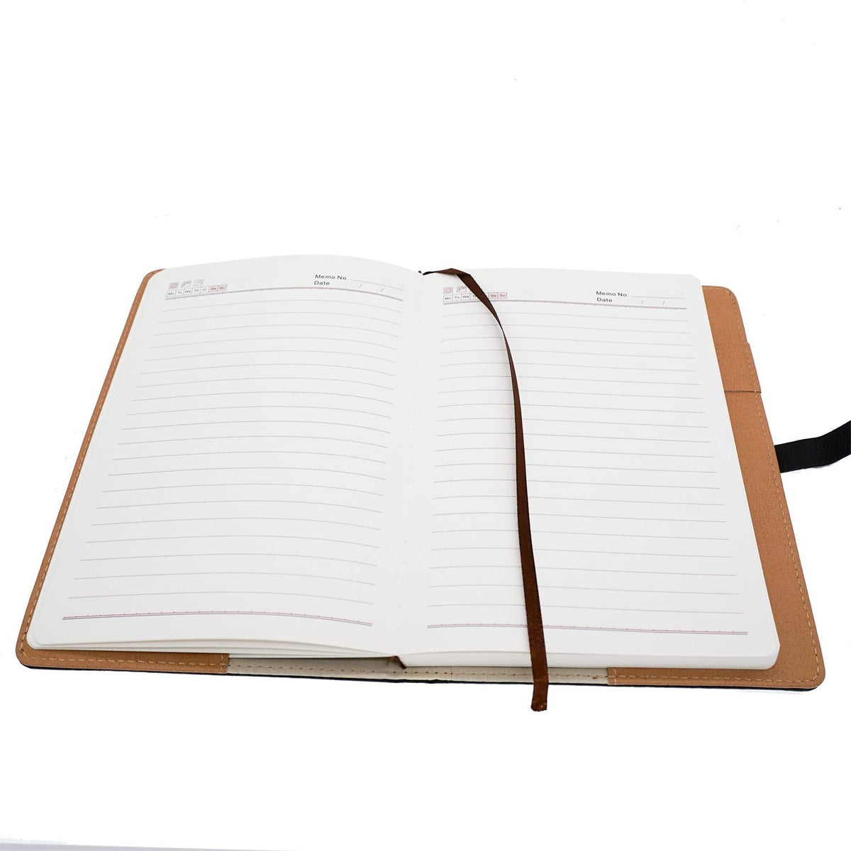 BenOpinion Hardcover Notebook Set - Thick Classic Ruled Premium Paper Notebook with Pen Loop and Pen, A5 192 Pages, Soft Faux Leather Hardcover Cover with Buckle(Black)
