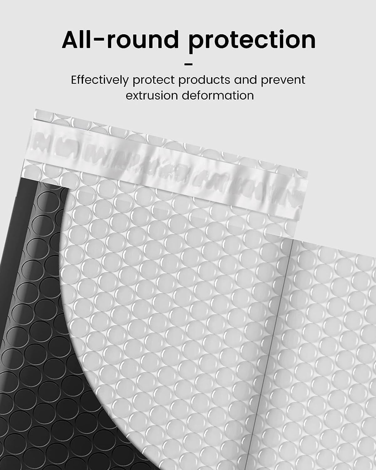 GSSUSA Black Bubble Mailers 4x8 Inches 50 Pack, Usable Size 4X7" Bubble Envelopes for Small Business, Padded Envelope, Shipping Mailers, Packaging Bags, Mailing Envelopes, Shipping Supplies