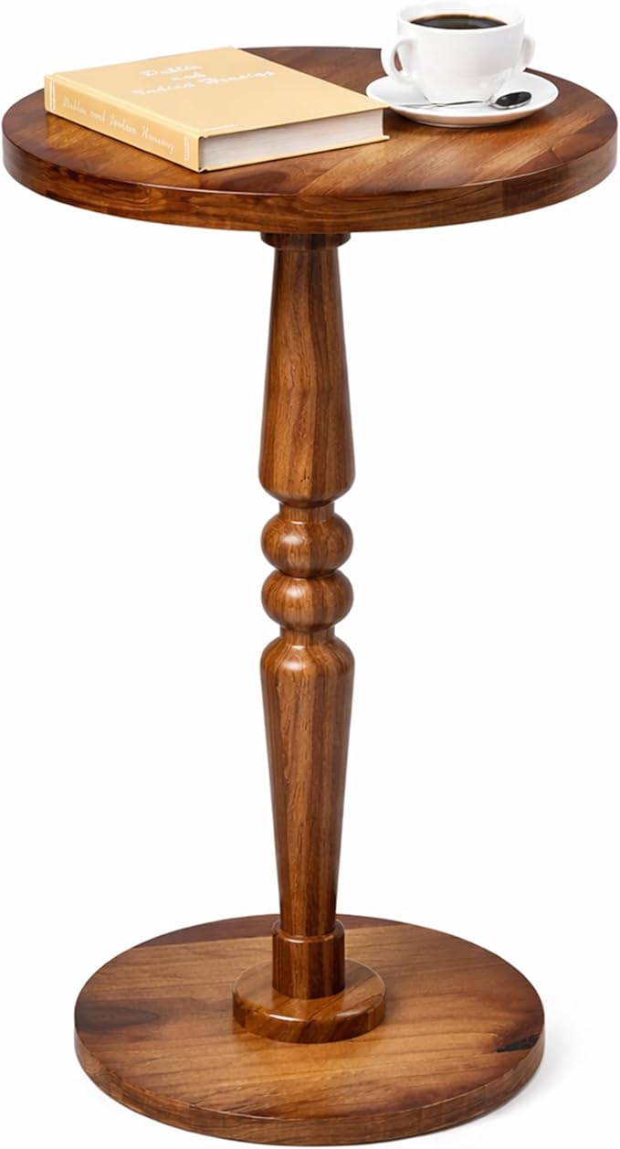 Small Wooden Round Side Table