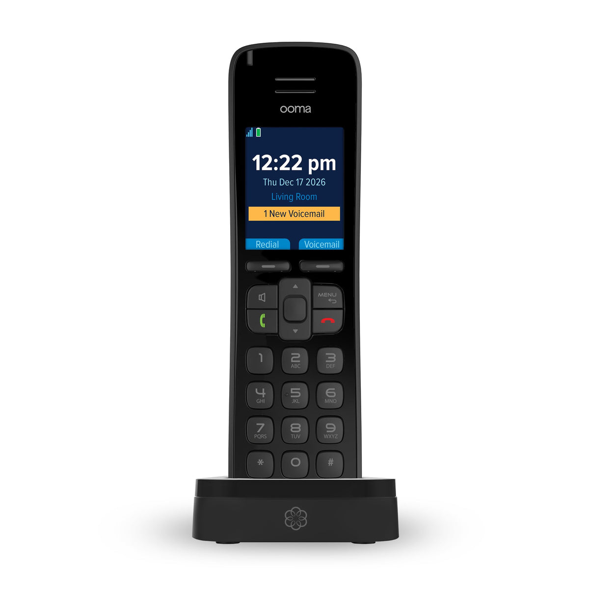 Ooma Telo VoIP with 3 HD3 Handsets Complete Home Phone System for Unlimited Nationwide Calling, Mobile App Access, and Robocall Blocking Affordable Landline Replacement