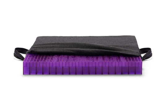 Purple Double Seat Cushion | Pressure Reducing Grid Designed for Ultimate Comfort | Designed for Office Chairs | Made in The USA
